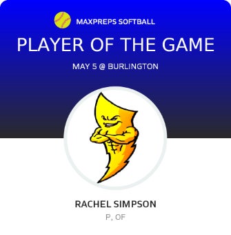 #21 Rachel Simpson Player of the Game badge