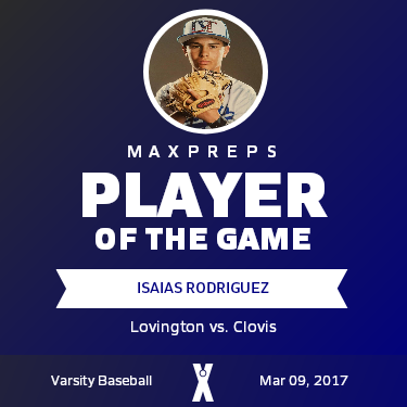 #13 Isaias Rodriguez Player of the Game badge
