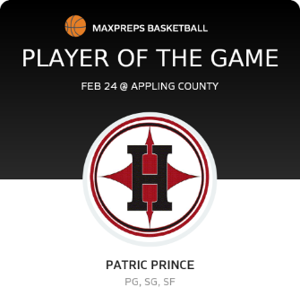 #12 Patric Prince Player of the Game badge