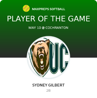 #20 Sydney Gilbert Player of the Game badge