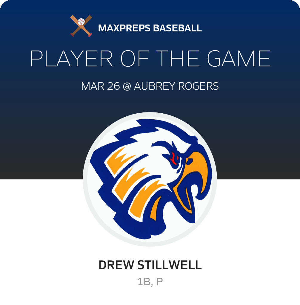 #6 DREW STILLWELL Player of the Game badge