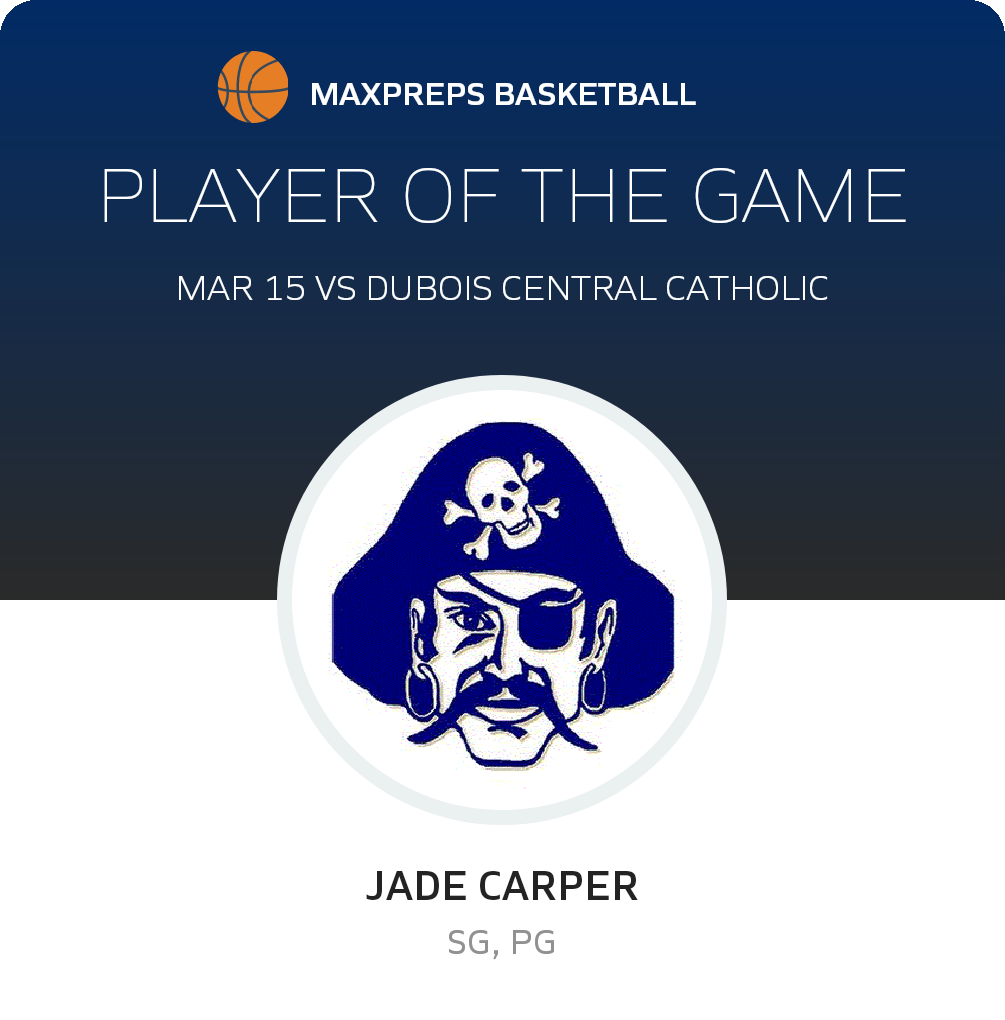 #15 Jade Carper Player of the Game badge