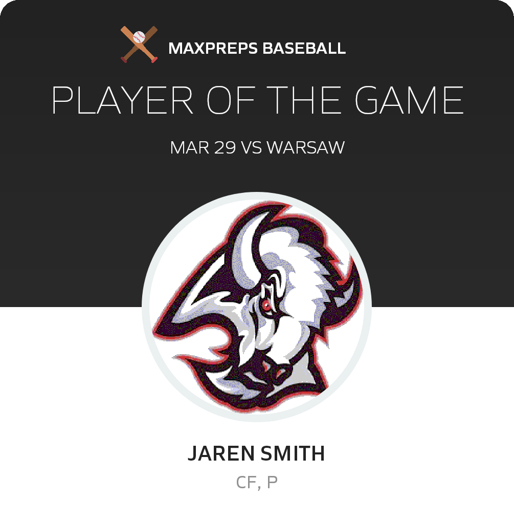 #1 Jaren Smith Player of the Game badge