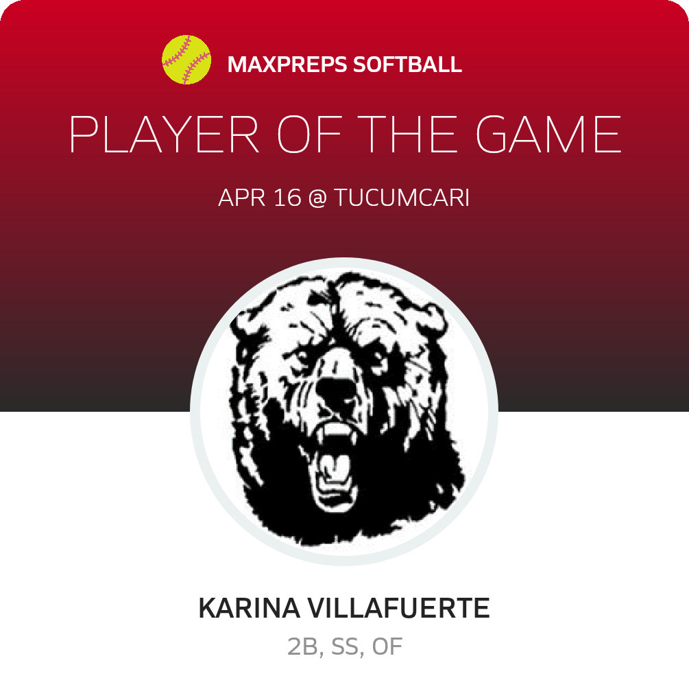 #10 Karina Villafuerte Player of the Game badge
