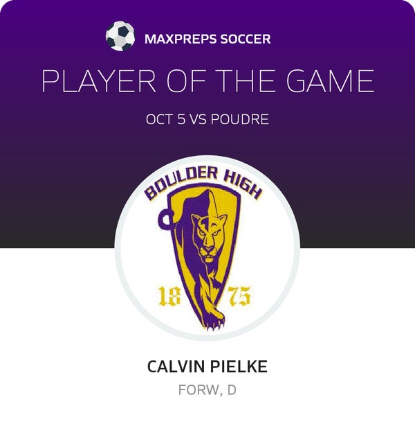 #7 Calvin Pielke Player of the Game badge