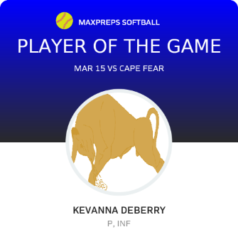 #9 Kevanna DeBerry Player of the Game badge