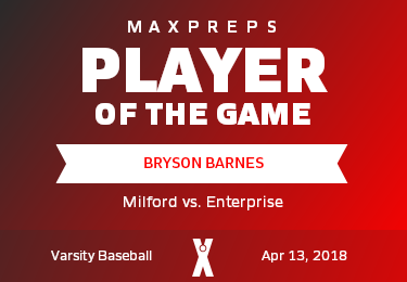 #1 Bryson Barnes Player of the Game badge