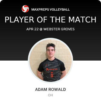 #6 Adam Rowald Player of the Game badge