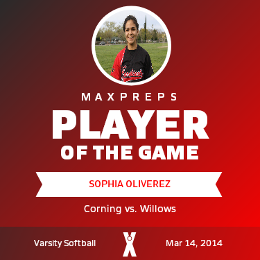 #10 Sophia Oliverez Player of the Game badge