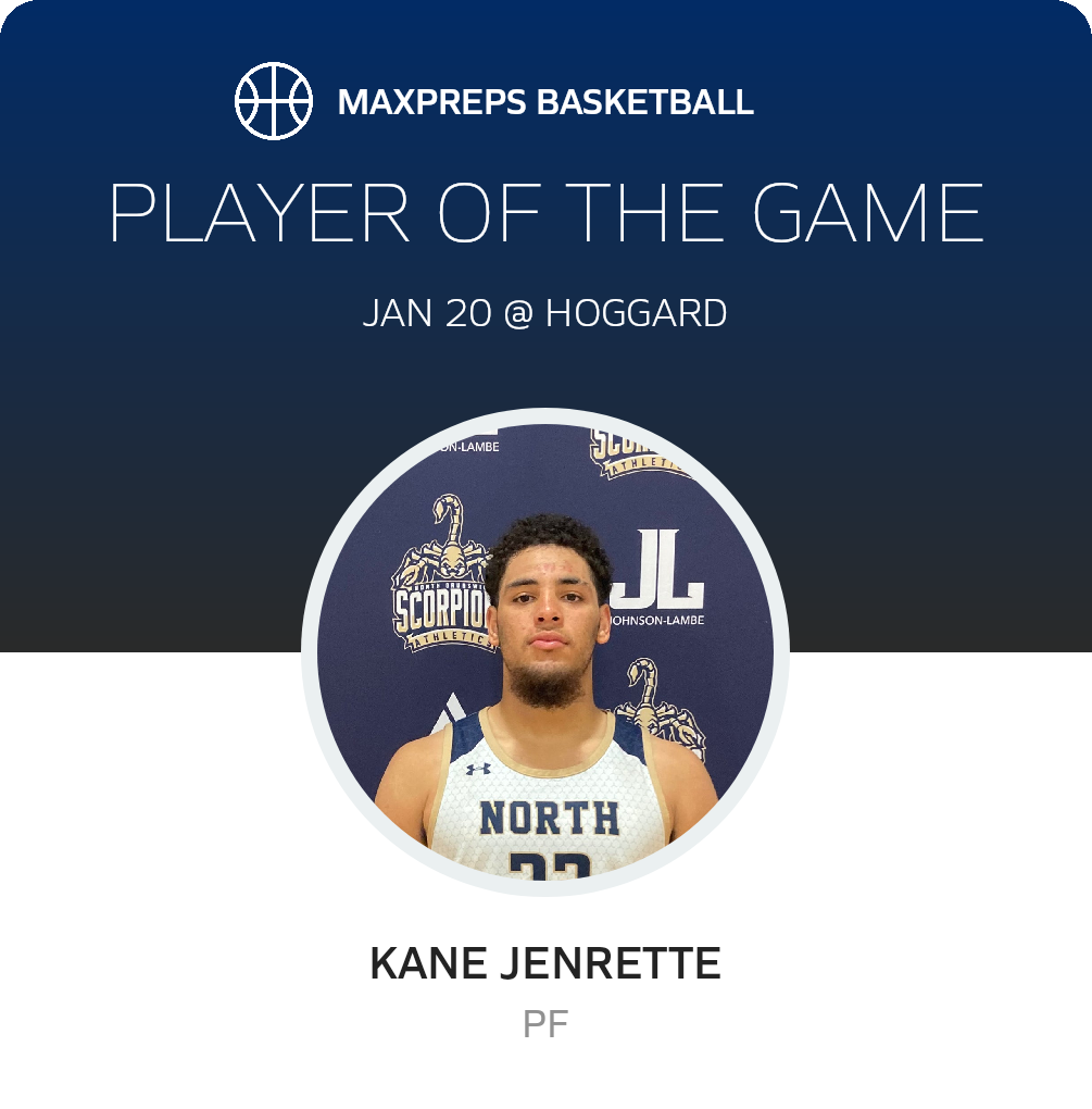 #23 Kane Jenrette Player of the Game badge