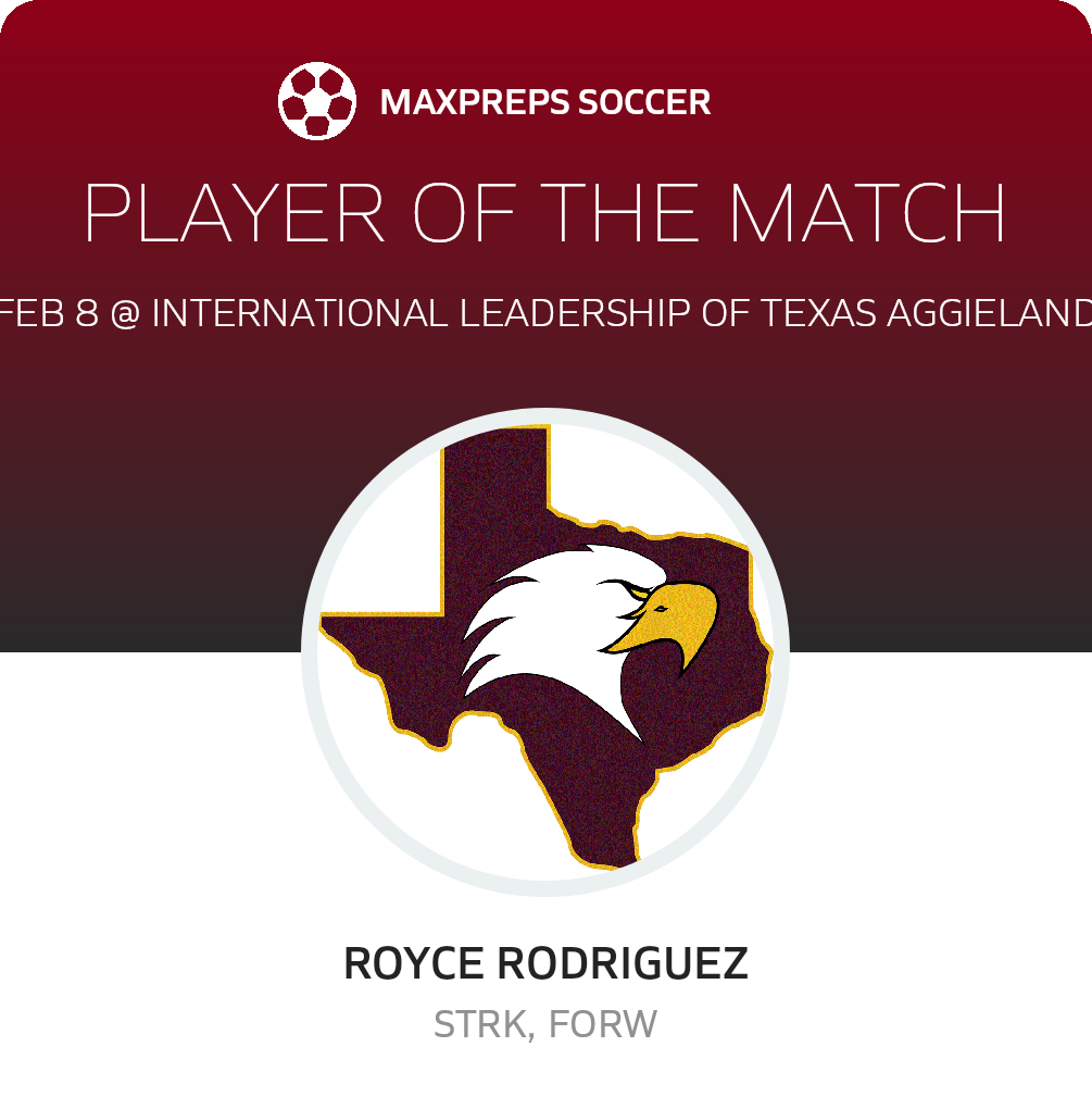 #7 Royce Rodriguez Player of the Game badge