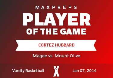 #4 CORTEZ HUBBARD Player of the Game badge