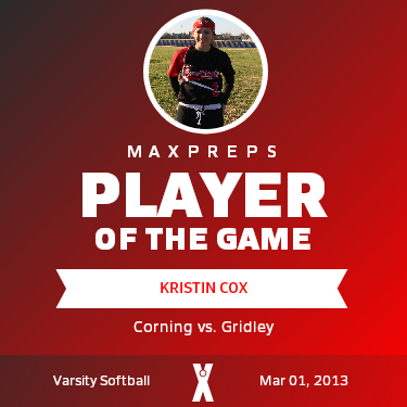#2 Kristin Cox Player of the Game badge