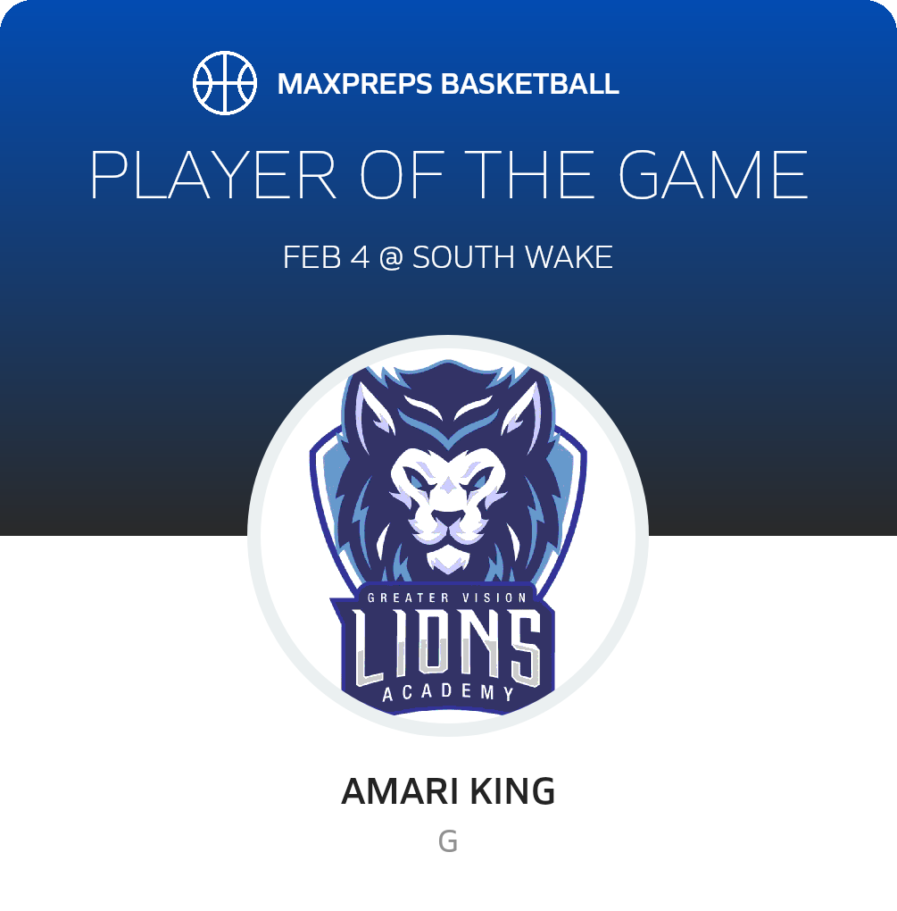 #2 Amari King Player of the Game badge