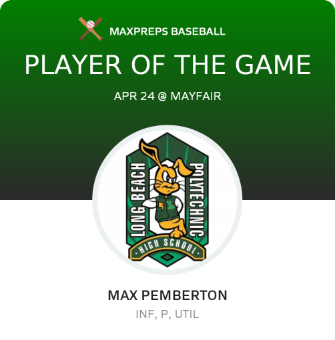 #13 Max Pemberton Player of the Game badge