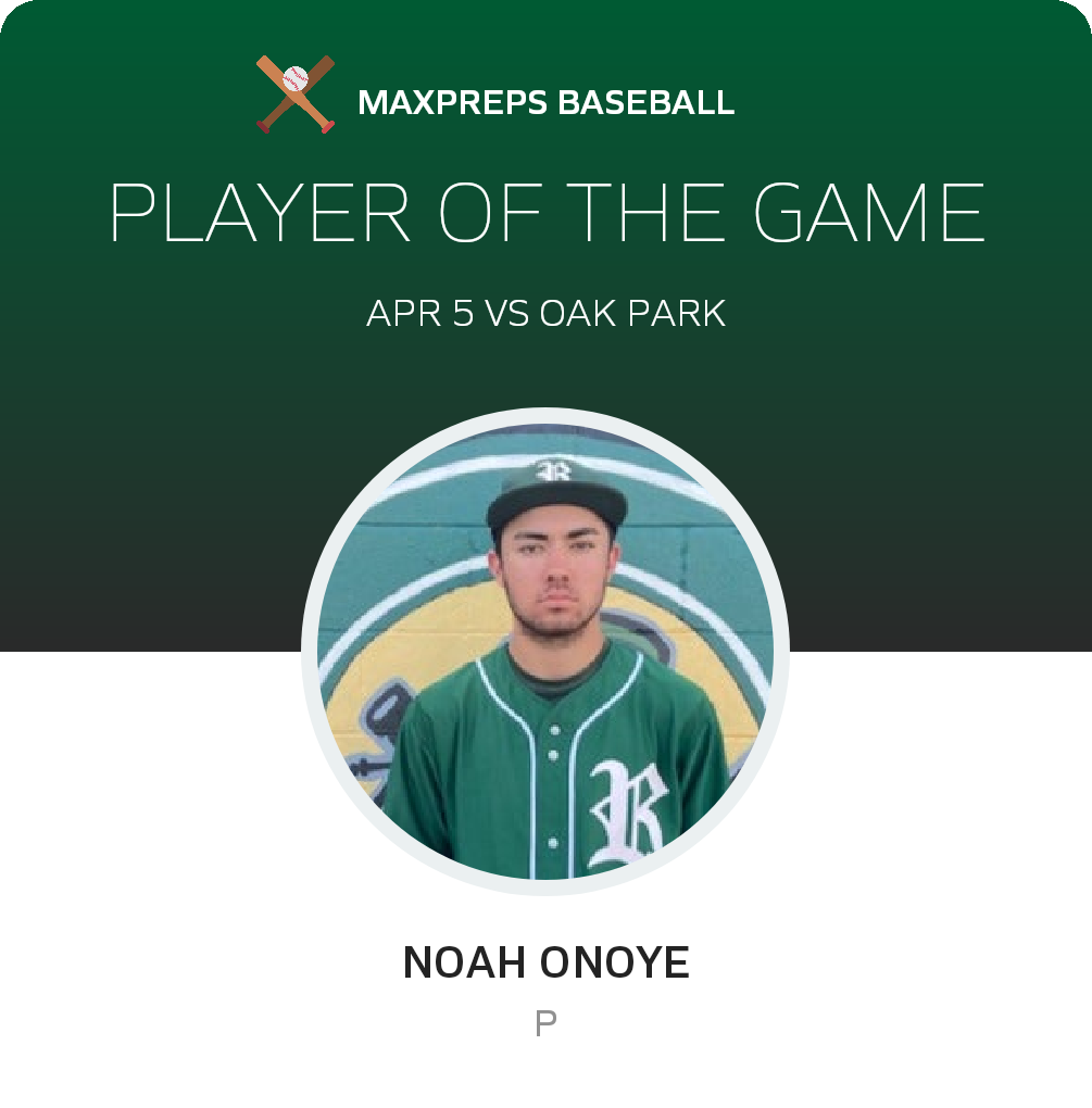 #18 Noah Onoye Player of the Game badge