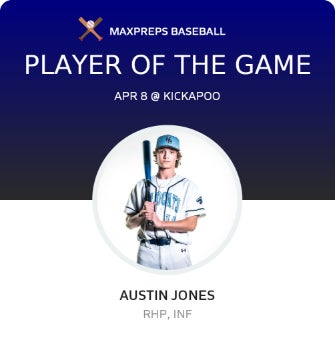 #14 AUSTIN JONES Player of the Game badge