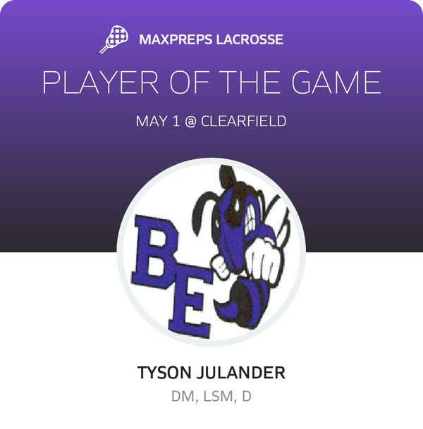 #26 Tyson Julander Player of the Game badge