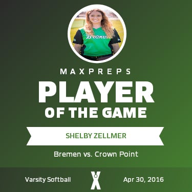 #14 Shelby Zellmer Player of the Game badge