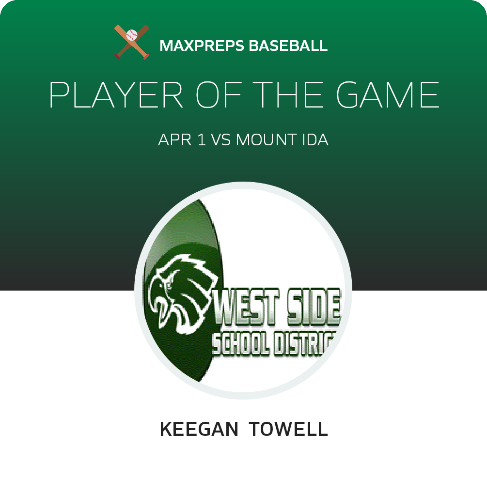 #23 Keegan  Towell Player of the Game badge