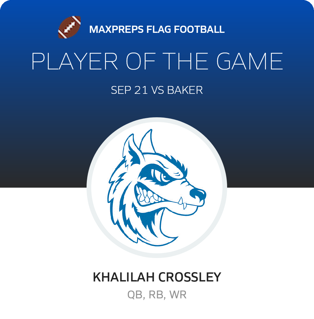 #1 Khalilah Crosley Player of the Game badge