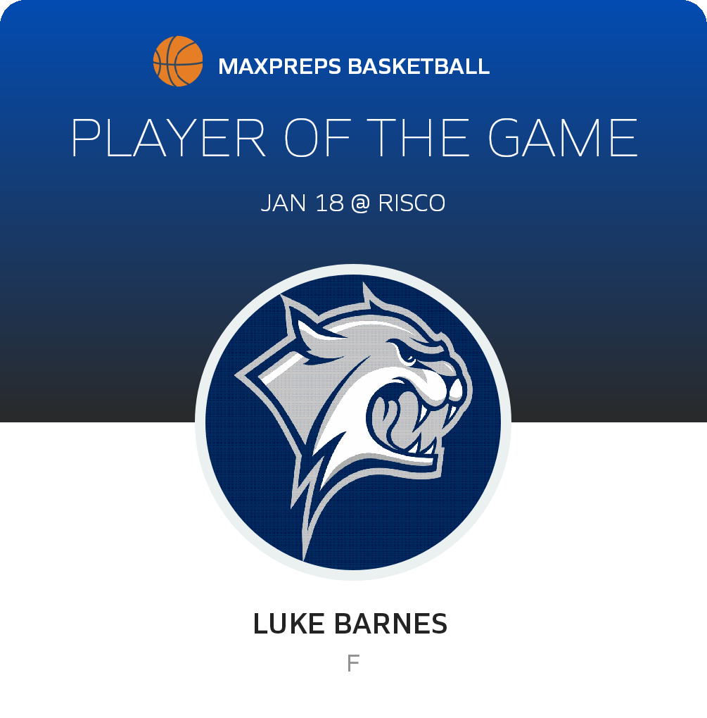 #13 Luke Barnes  Player of the Game badge