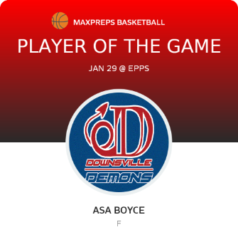 #15 Asa Boyce Player of the Game badge