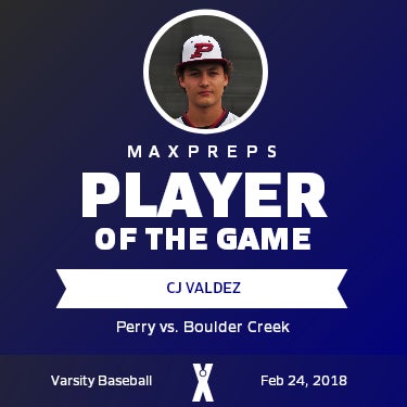 #13 Cj Valdez Player of the Game badge