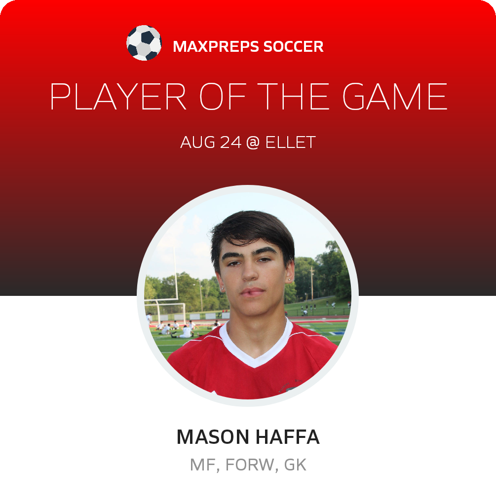 #2 Mason Haffa Player of the Game badge