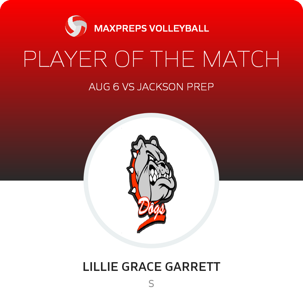 #9 L. Garrett Player of the Game badge