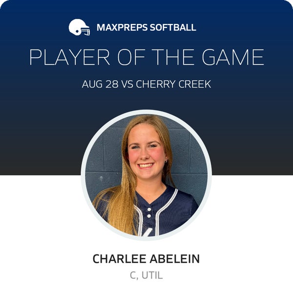 #19 Charlee Abelein Player of the Game badge