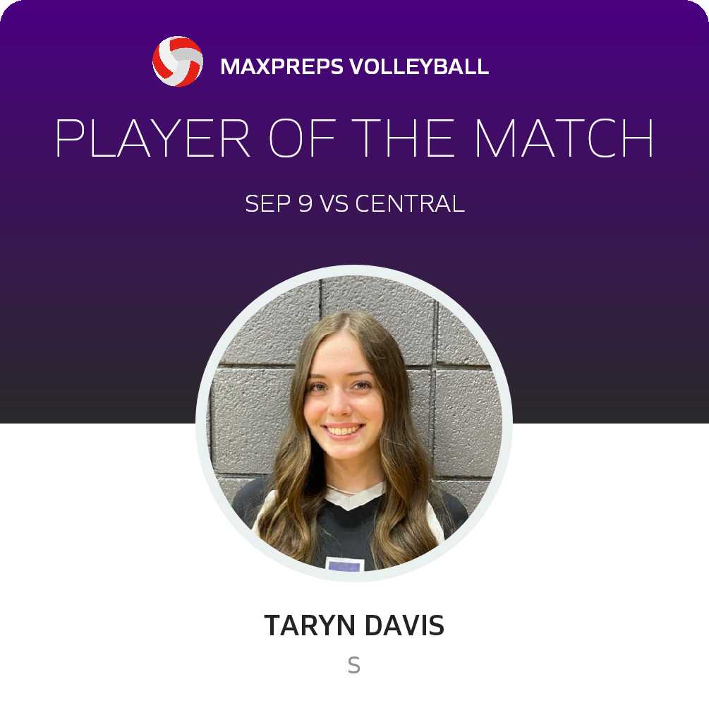 #5 Taryn Davis Player of the Game badge