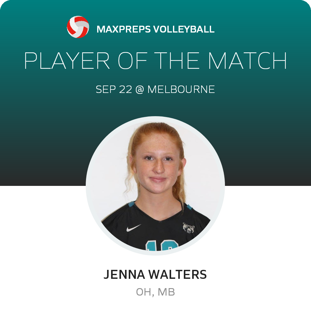 #10 Jenna Walters Player of the Game badge