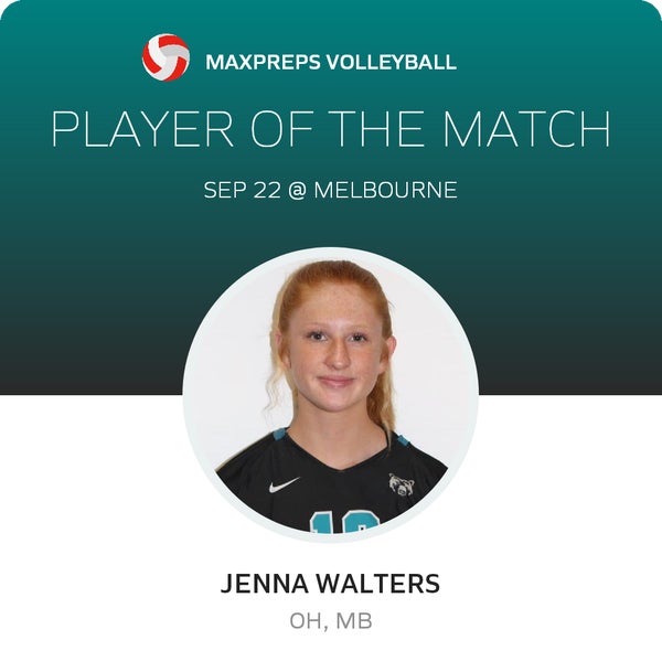 #10 Jenna Walters Player of the Game badge
