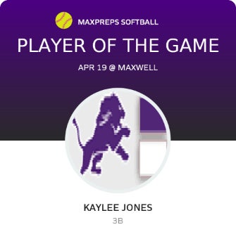 #14 Kaylee Jones Player of the Game badge