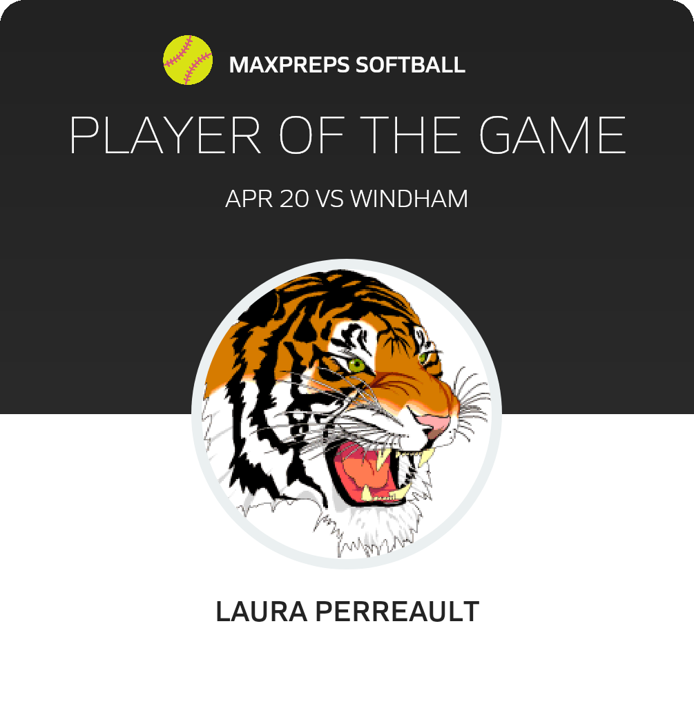#19 Laura Perreault Player of the Game badge