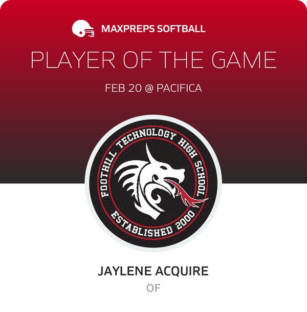 #88 Jaylene Aguirre Player of the Game badge