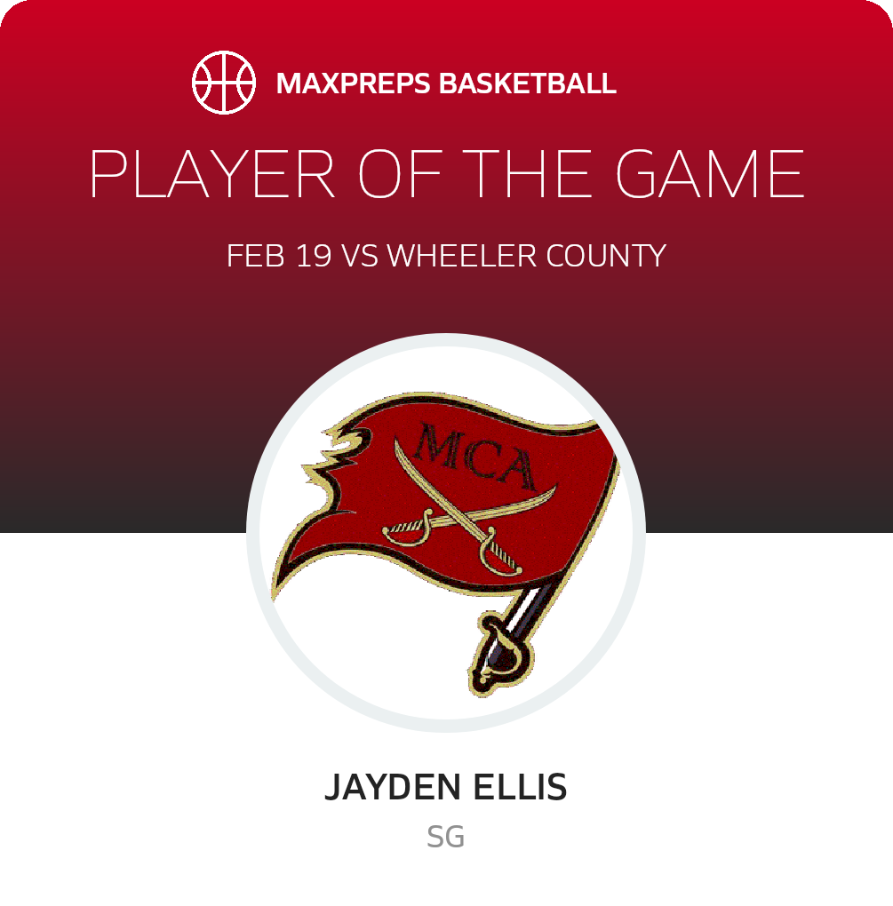 #4 Jayden Ellis Player of the Game badge