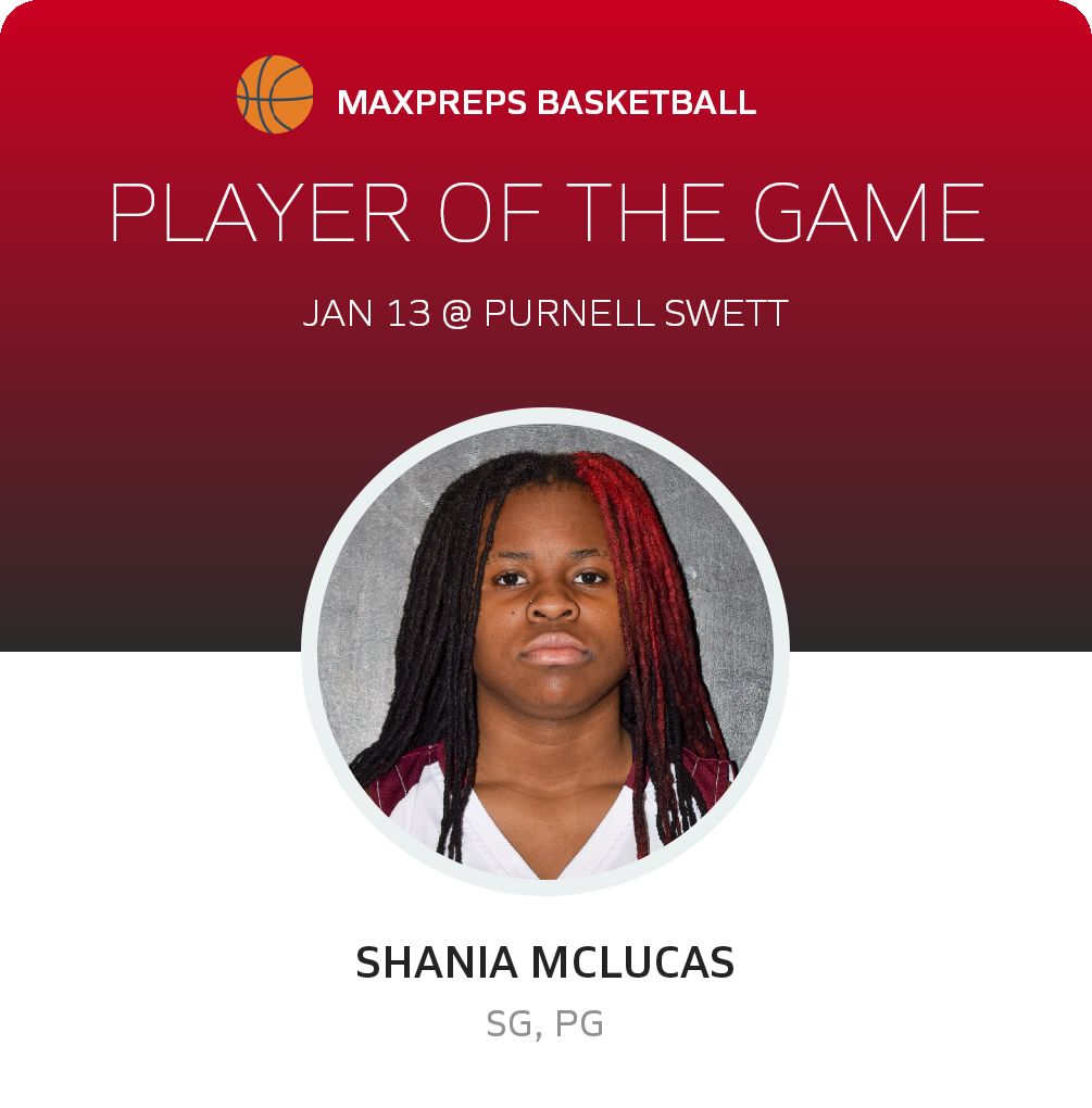 #23 Shania McLucas Player of the Game badge