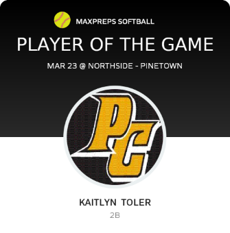 #7 Kaitlyn  Toler Player of the Game badge