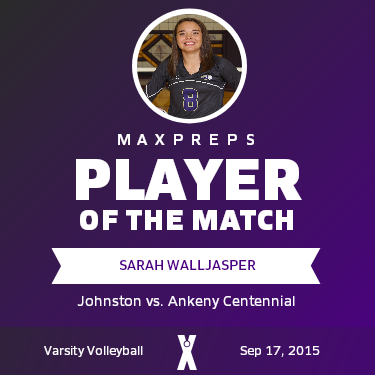 #8 Sarah Walljasper Player of the Game badge