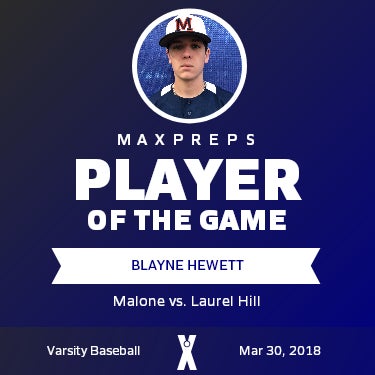 #00 Blayne Hewett Player of the Game badge
