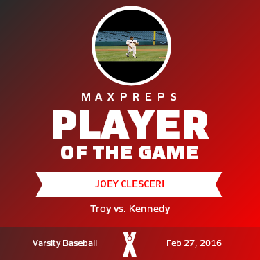 #2 Joey Clesceri Player of the Game badge