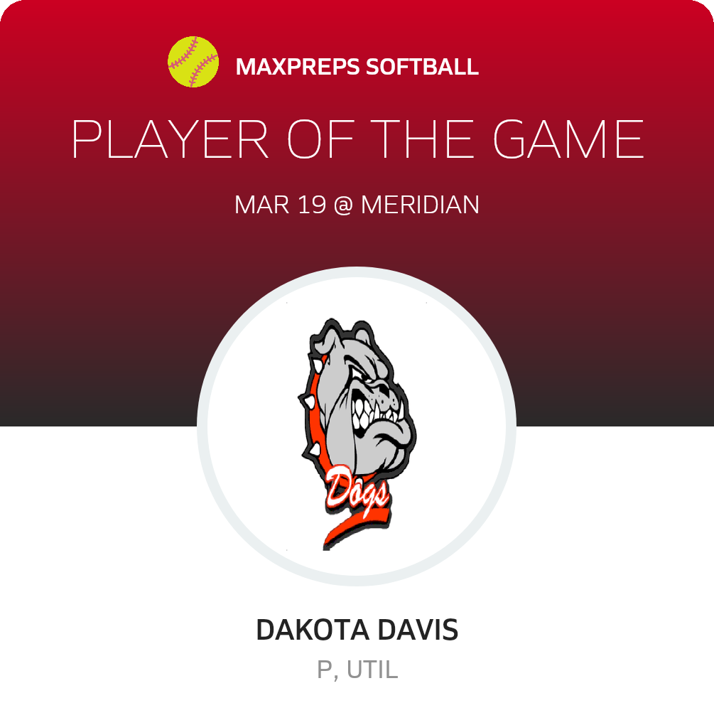 #14 Dakota Davis Player of the Game badge