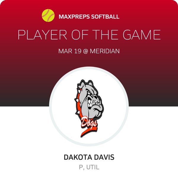 #14 Dakota Davis Player of the Game badge