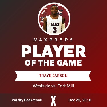 #3 Traye Carson Player of the Game badge