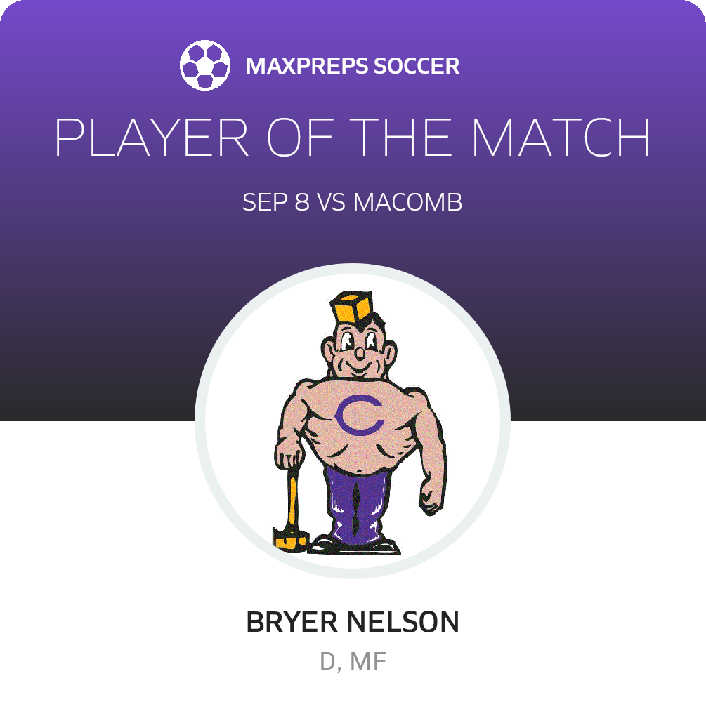 #14 Bryer Nelson Player of the Game badge
