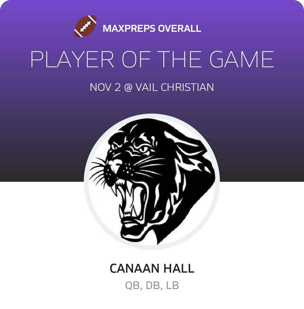 #4 Canaan Hall Player of the Game badge