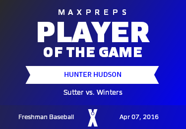#25 Hunter Hudson Player of the Game badge