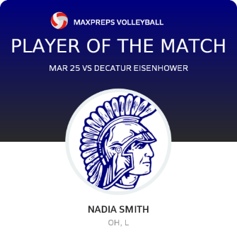 #10 Nadia Smith Player of the Game badge